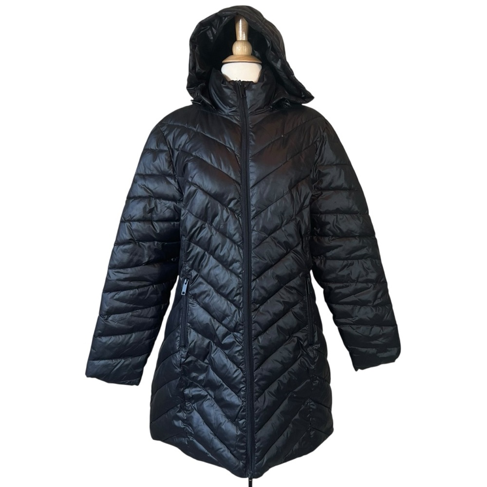 BIG CHILL black long puffer coat